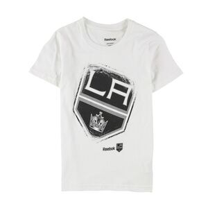Reebok Boys LA Kings Graphic T-Shirt, White, Big Kids (8-20), XL, DM